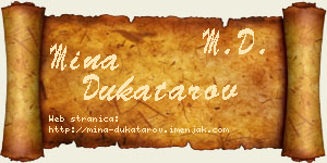 Mina Dukatarov vizit kartica